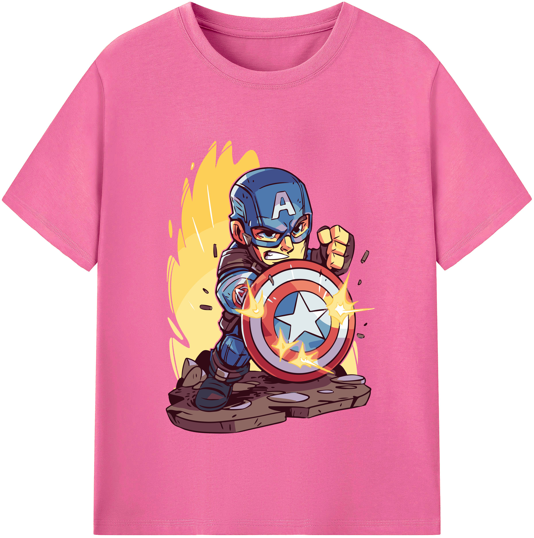 （画像用） アベンジャーズ The Avengers レディースカジュアルプリントTシャツ（綿100％）